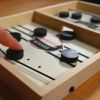 Fast Sling Puck Game,Wooden Hockey Game,Super Foosball Table,Desktop Battle Parent-Child Interaction Winner Slingshot Game