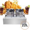 [Replace the old encoding 82308600]Eh83O 110V Oil Consumption 12.7Qt/12L Oil Pan Total Capacity 23.26Qt/22L Stainless Steel Large Single-Cylinder Elec