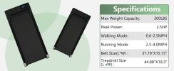 NEW RELEASE 8.10 Walking Pad Under Desk Treadmill for Home Office -2.5HP Walking Treadmill 0.6-4MPH 300LBS Capacity Treadmill for Walking Running Remo