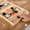 Fast Sling Puck Game,Wooden Hockey Game,Super Foosball Table,Desktop Battle Parent-Child Interaction Winner Slingshot Game